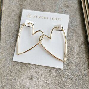 Kendra Scott Gold Heart Earrings
